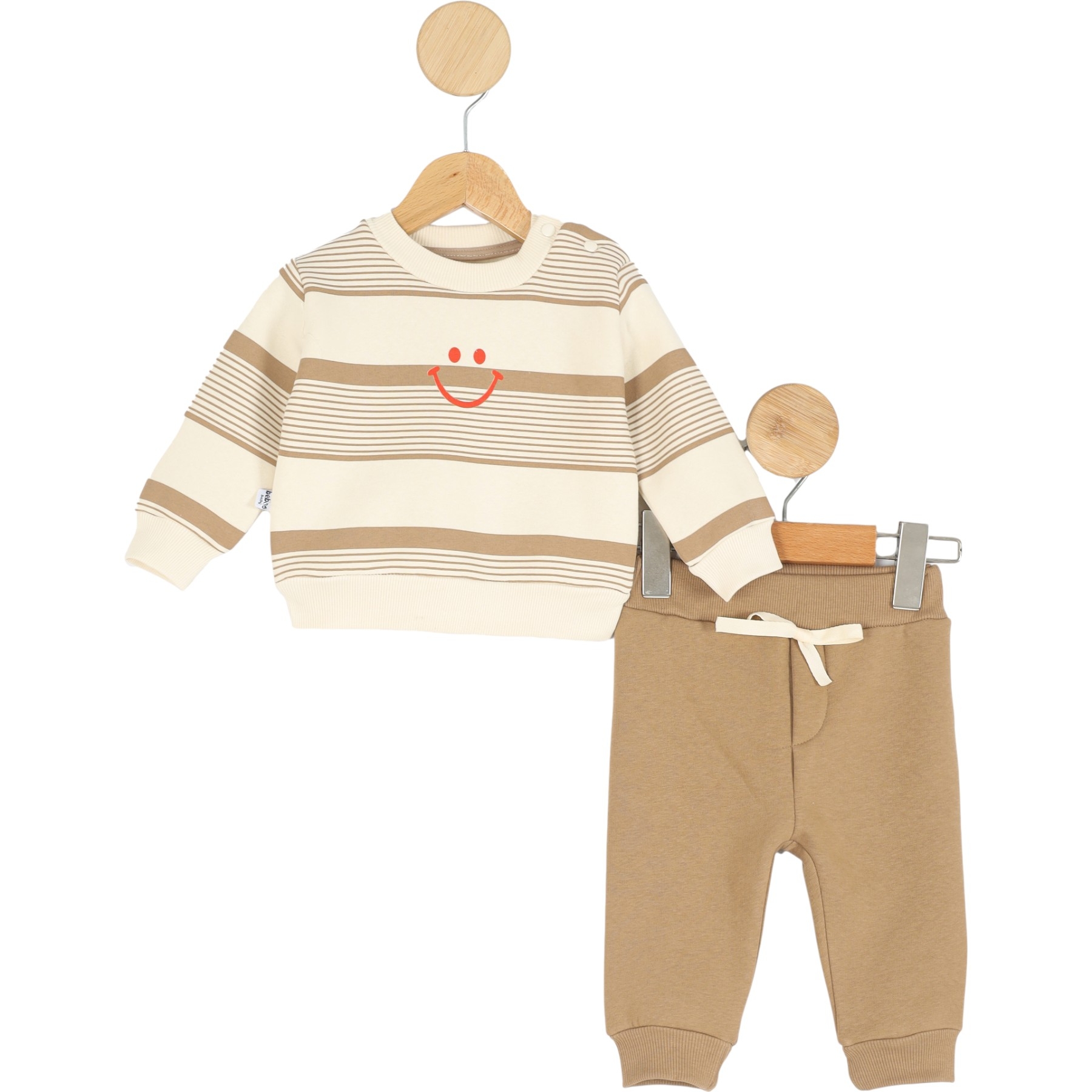 Üç İp Çizgili Erkek Polar Takım