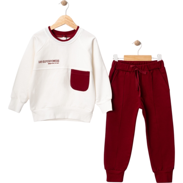 Bordo Renk Cepli Erkek İki İp Takım