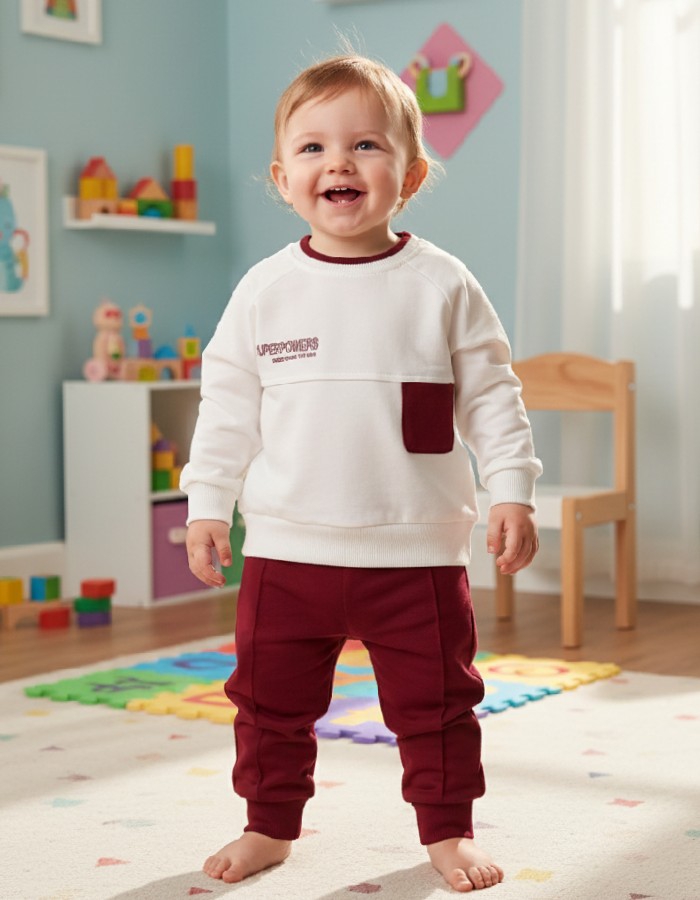 Bordo Renk Cepli Erkek İki İp Takım