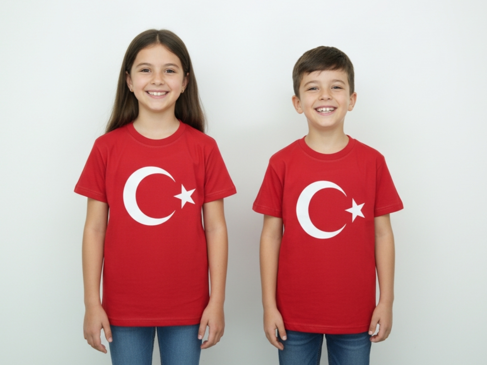 BAYRAK BASKILI KOMPAK PENYE KIRMIZI TSHİRT