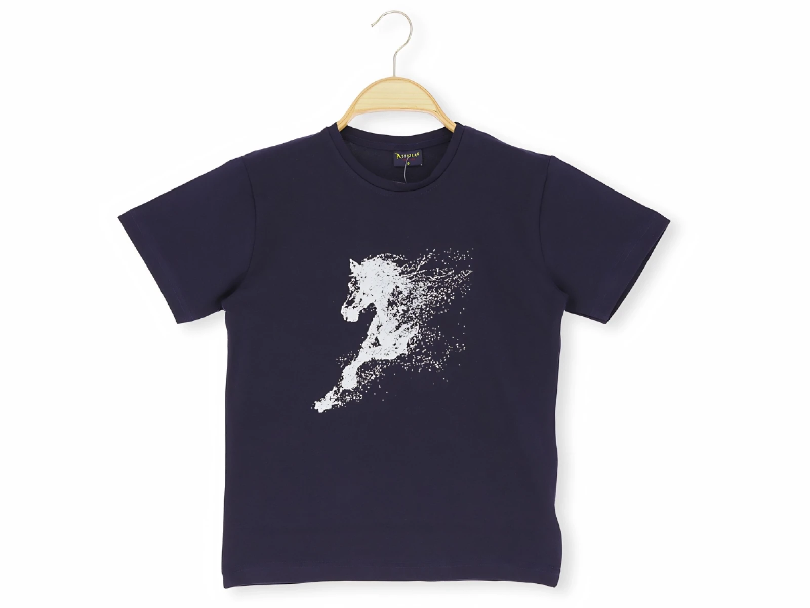 Stoper Erkek Çocuk At Baskılı Lacivert Kısa Kollu T-shirt